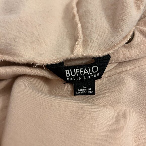 Buffalo David Bitton Oversized Hoodie – L – Blush Pink Soft Knit Pullover - Picture 5 of 5